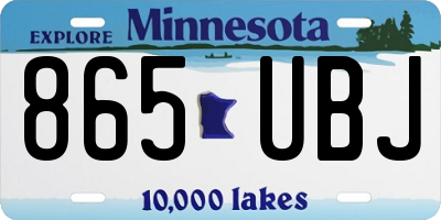 MN license plate 865UBJ