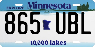 MN license plate 865UBL