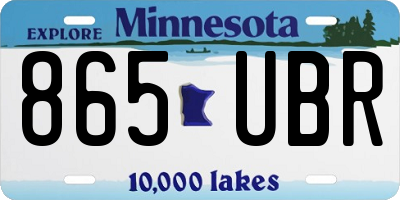 MN license plate 865UBR
