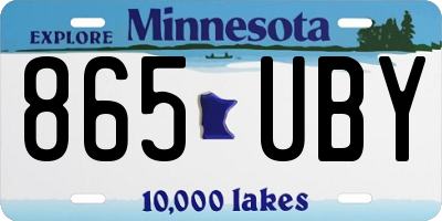 MN license plate 865UBY