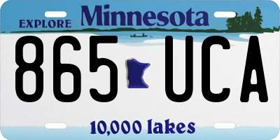 MN license plate 865UCA