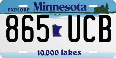 MN license plate 865UCB