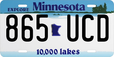 MN license plate 865UCD