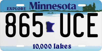 MN license plate 865UCE