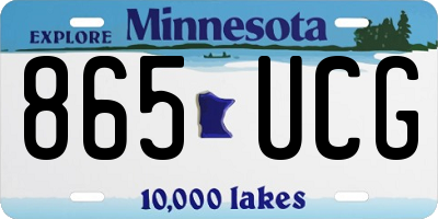 MN license plate 865UCG