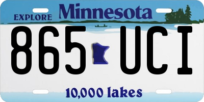 MN license plate 865UCI