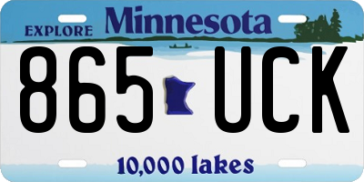 MN license plate 865UCK