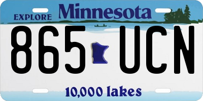 MN license plate 865UCN