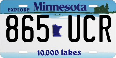 MN license plate 865UCR