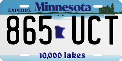 MN license plate 865UCT