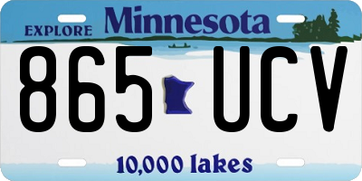 MN license plate 865UCV