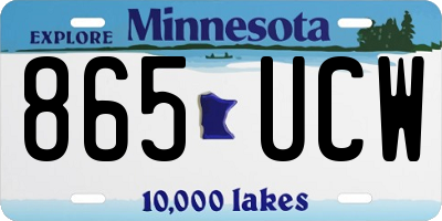 MN license plate 865UCW