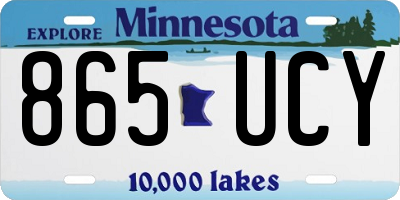 MN license plate 865UCY