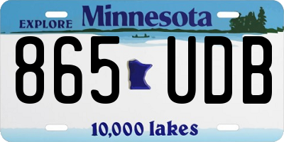 MN license plate 865UDB