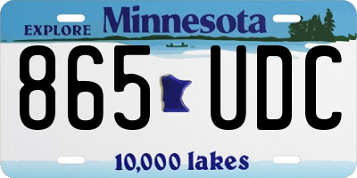 MN license plate 865UDC