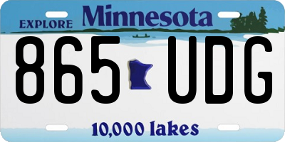 MN license plate 865UDG