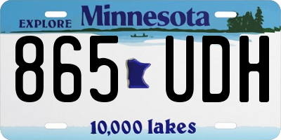 MN license plate 865UDH