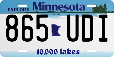MN license plate 865UDI