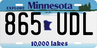 MN license plate 865UDL