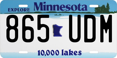 MN license plate 865UDM