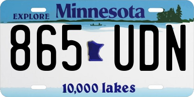 MN license plate 865UDN
