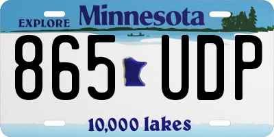 MN license plate 865UDP