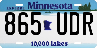 MN license plate 865UDR