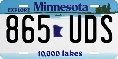 MN license plate 865UDS