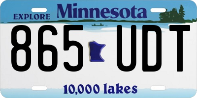 MN license plate 865UDT