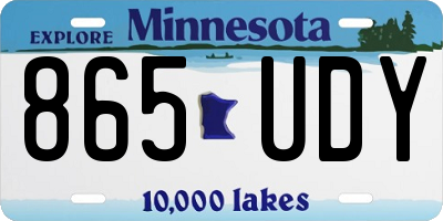 MN license plate 865UDY