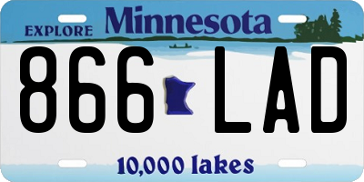 MN license plate 866LAD