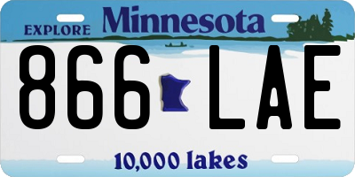 MN license plate 866LAE