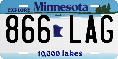 MN license plate 866LAG