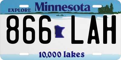 MN license plate 866LAH