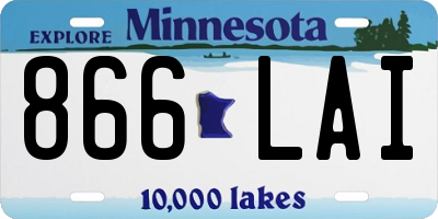 MN license plate 866LAI