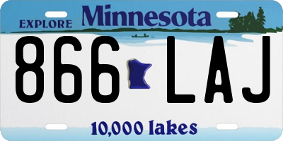 MN license plate 866LAJ