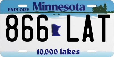 MN license plate 866LAT