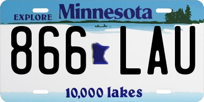 MN license plate 866LAU