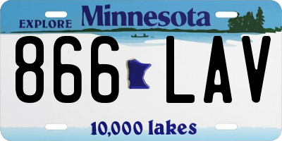 MN license plate 866LAV