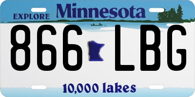 MN license plate 866LBG