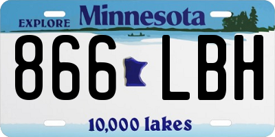 MN license plate 866LBH
