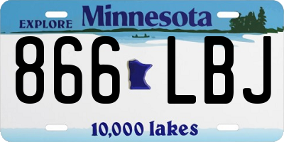 MN license plate 866LBJ