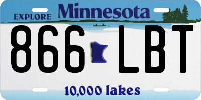 MN license plate 866LBT