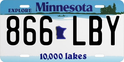 MN license plate 866LBY