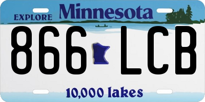 MN license plate 866LCB