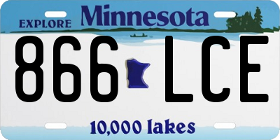 MN license plate 866LCE