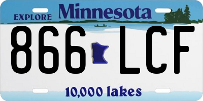 MN license plate 866LCF