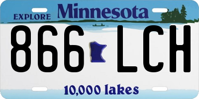 MN license plate 866LCH