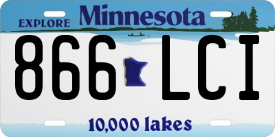 MN license plate 866LCI