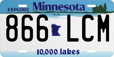 MN license plate 866LCM